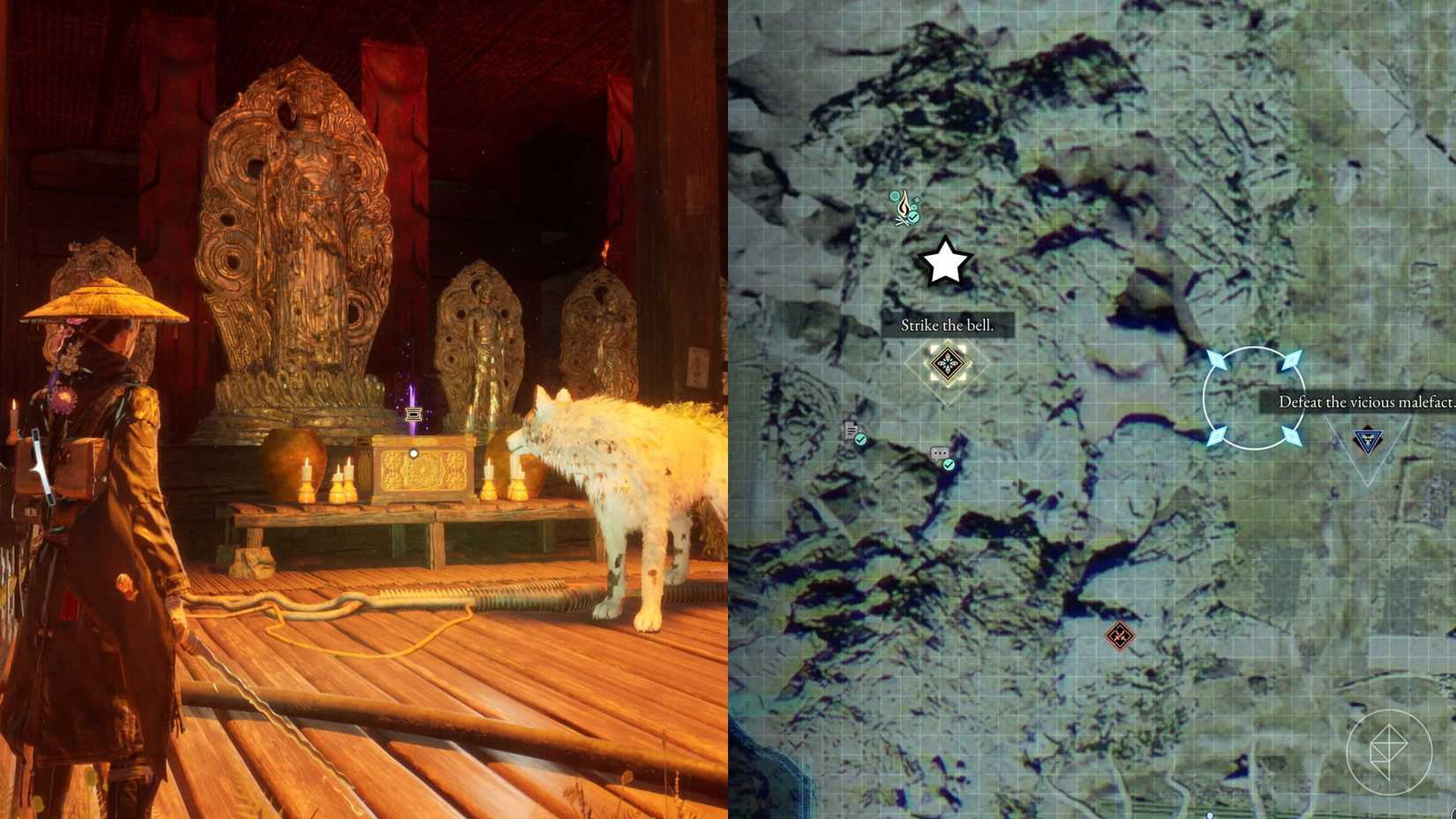 A montage of two Beast of Reincarnation images showing the location of a memory chip