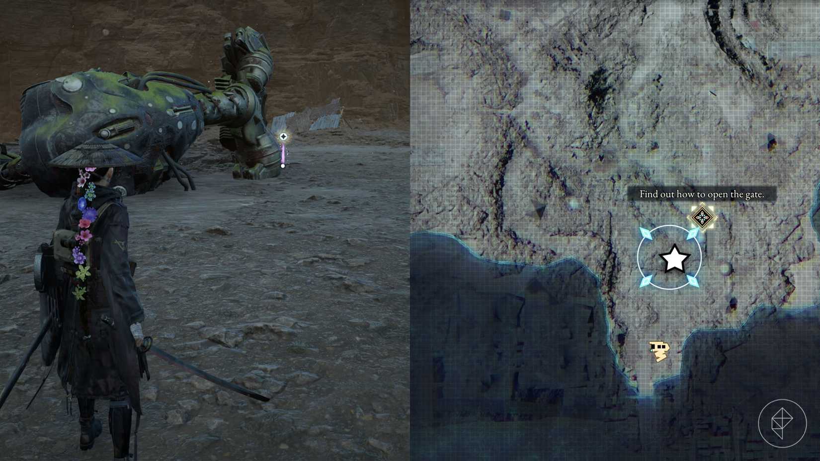 A montage of two Beast of Reincarnation images showing the location of a memory chip
