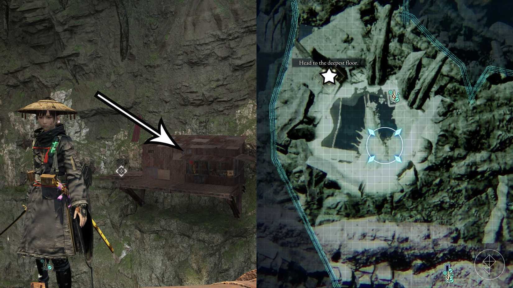 A montage of two Beast of Reincarnation images showing the location of a memory chip
