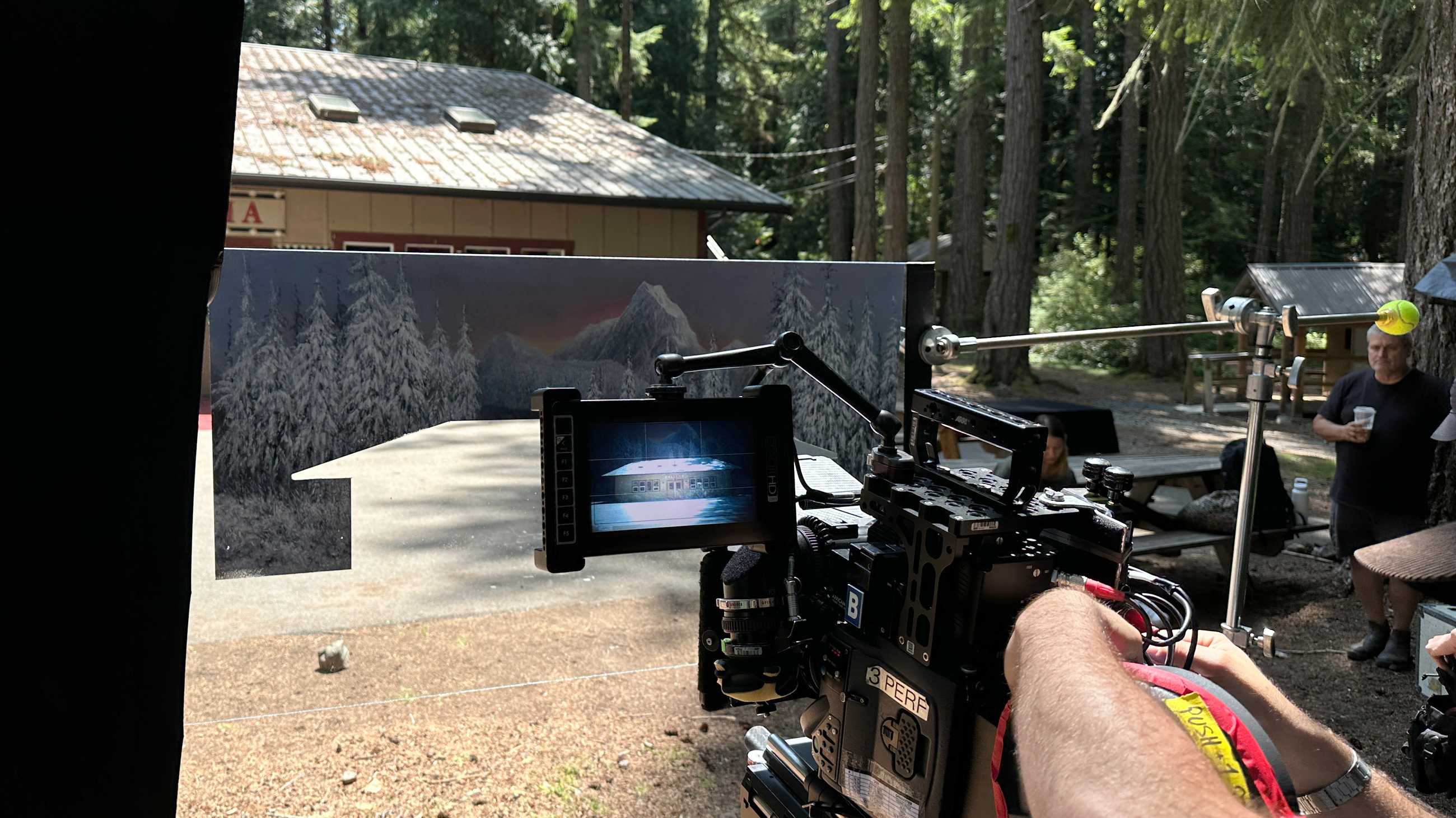 Behind the scenes shot of Teenage Sex and Death at Camp Miasma 