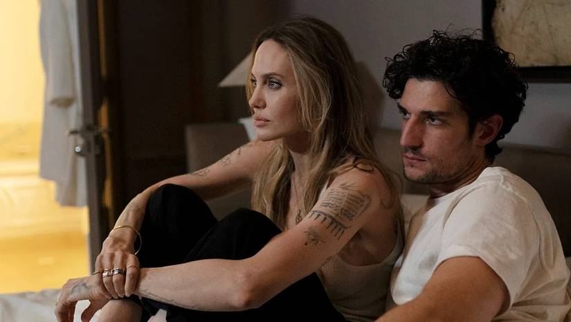 Angelina Jolie and Louis Garrel in Couture