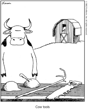 The Far Side Cow tools