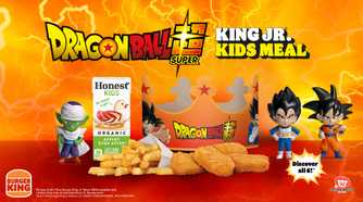 Chicken nuggets, french fries, Goku, Vegeta, and Piccolo.