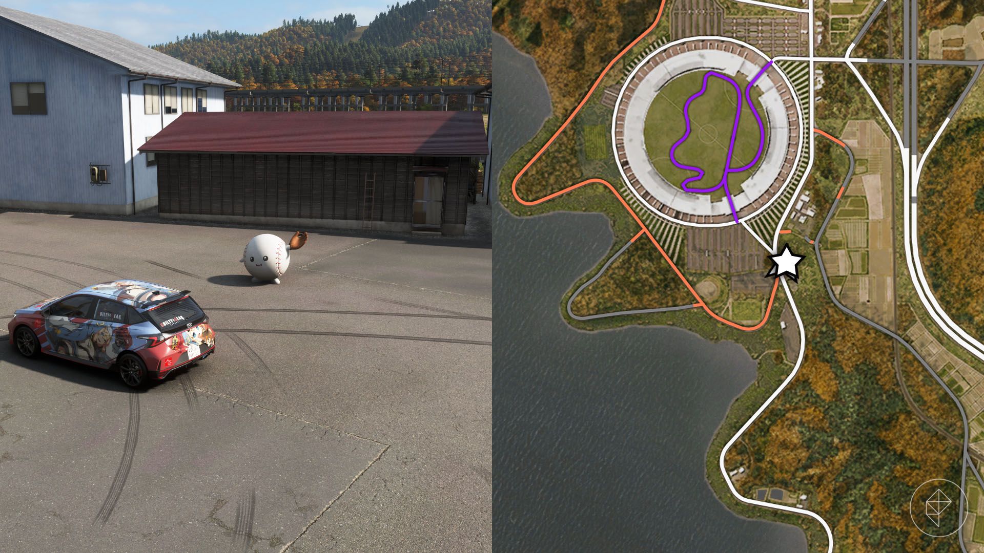 Shimanoyama Heat mascot location overview 1
