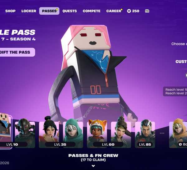 battle pass pages showing wrixel