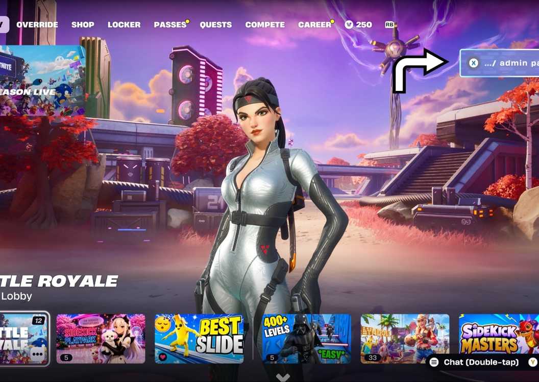 admin panel location in fortnite lobby