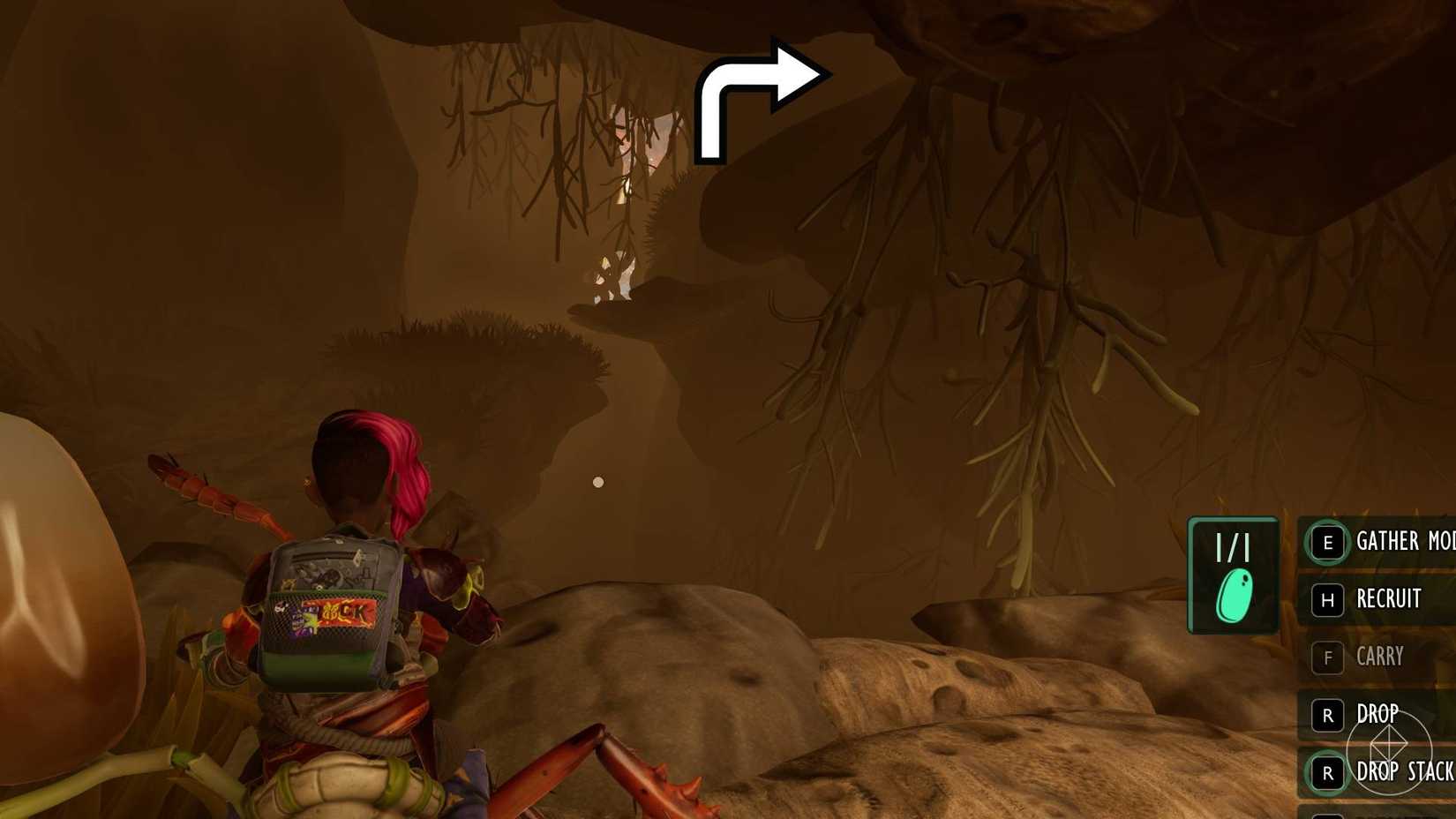 The interior of Gnarly Bark in Grounded 2