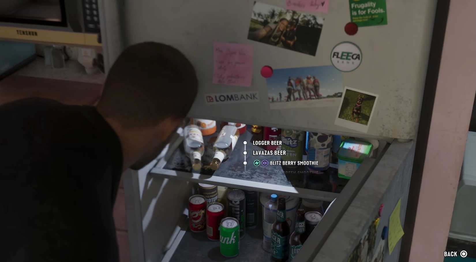 Jason getting snacks from a fridge in GTA 6