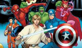 Hope Assembles cover featuring Luke Skywalker and Captain America