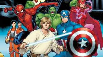 Hope Assembles cover featuring Luke Skywalker and Captain America