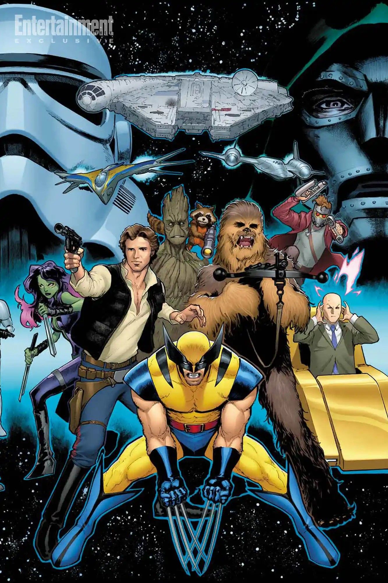 Hope Assembles cover featuring Han Solo and Wolverine.