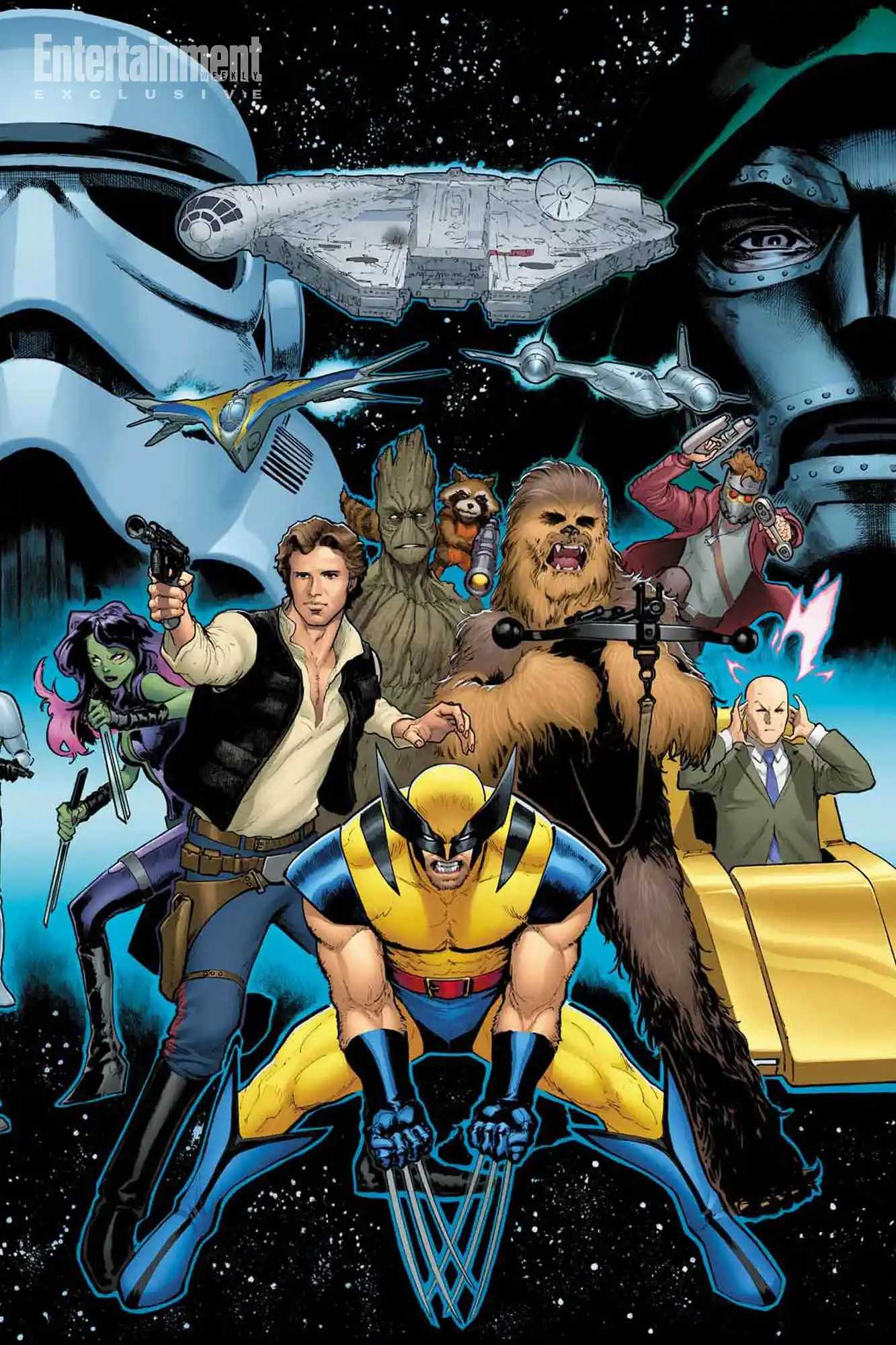 Hope Assembles cover featuring Han Solo and Wolverine.