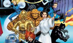 Hope Assembles cover featuring Princess Leia and The Thing.