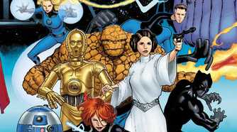 Hope Assembles cover featuring Princess Leia and The Thing.