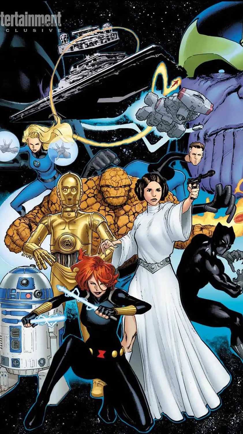 Hope Assembles cover featuring Princess Leia and The Thing.