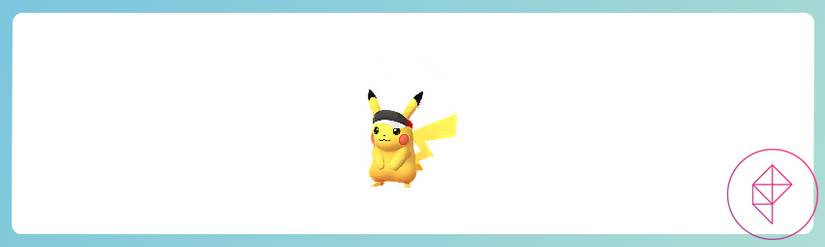 Pikachu đội mũ đen, đỏ và trắng trong Pokémon Go