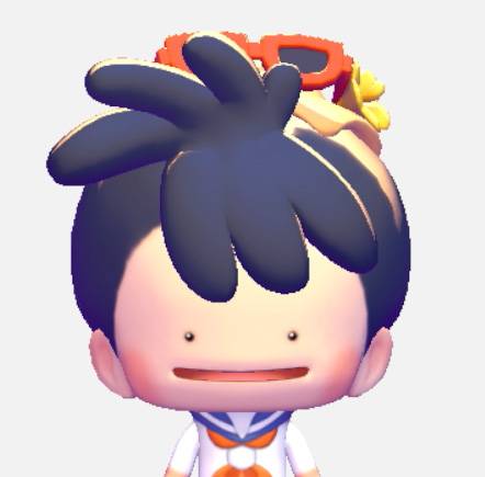 A Ditto with Trace's hairstyle in Pokopia