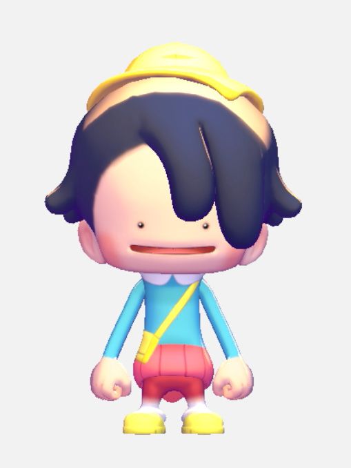A Ditto dressed as a preschooler in Pokopia