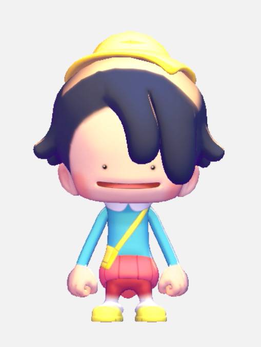 A Ditto dressed as a preschooler in Pokopia