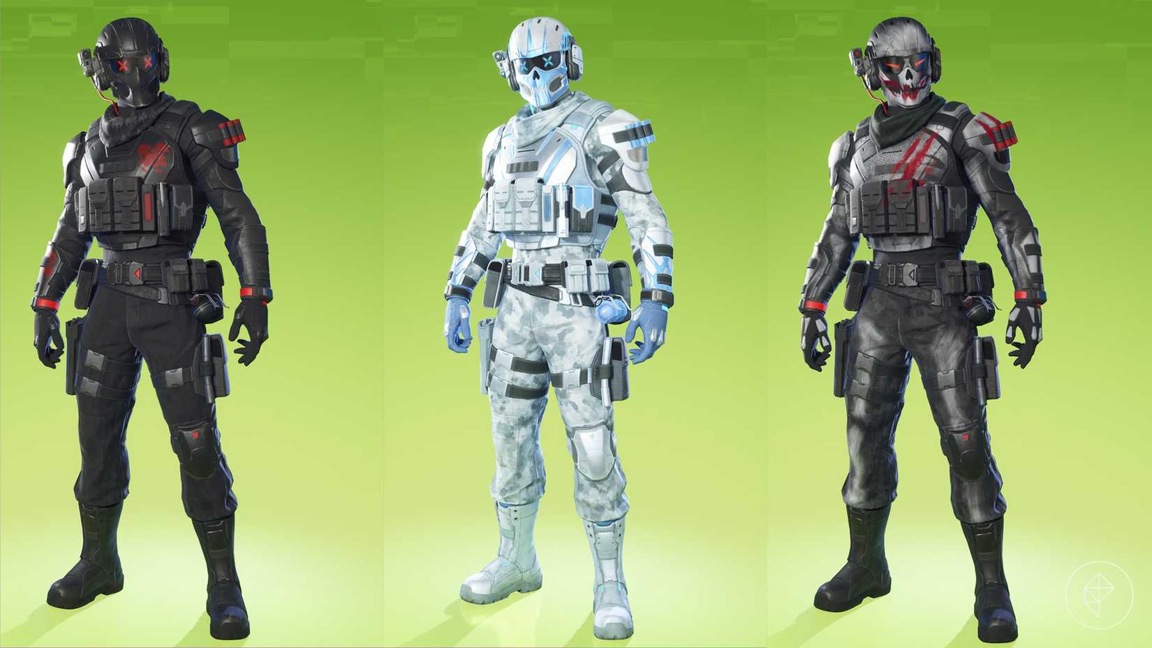 Phantom, a military operator with skull-like theming, in Fortnite