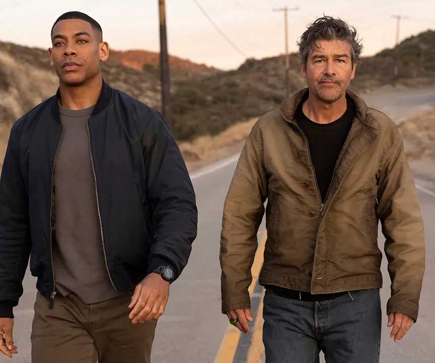 Aaron Pierre (left) and Kyle Chandler in Lanterns.