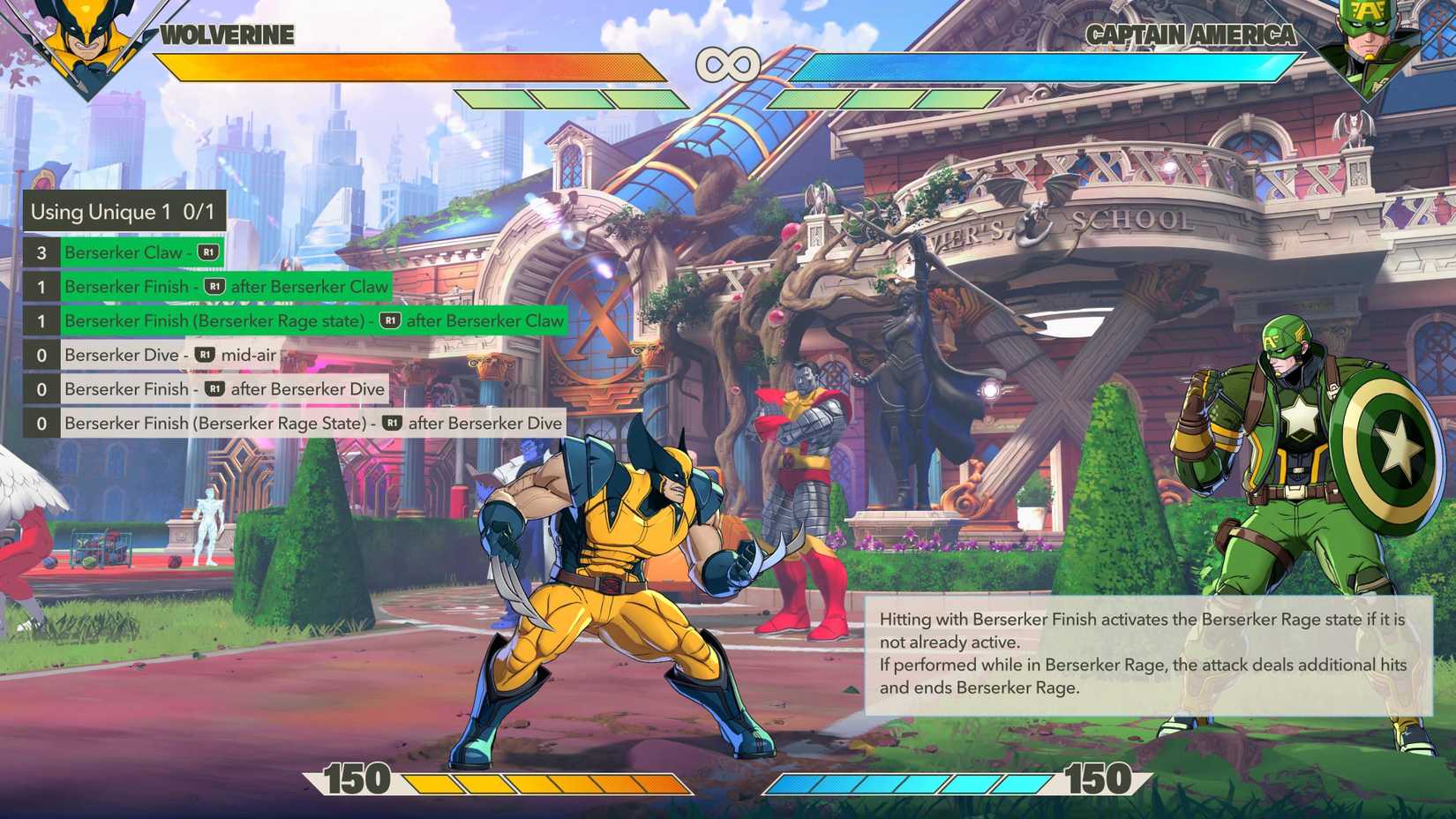 A tutorial teaches how to fight with Wolverine in Marvel Tokon: Fighting Souls.