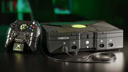 The original Xbox in Mattel Brick Shop form