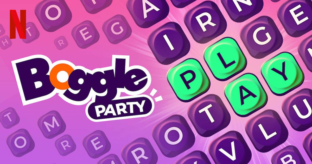 A logo for Boggle Party shows the game's title.