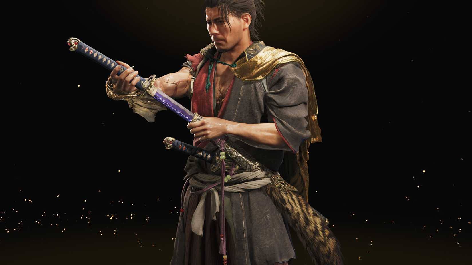 A Onimusha: Way of the Sword screenshot showing the Shishioh sword