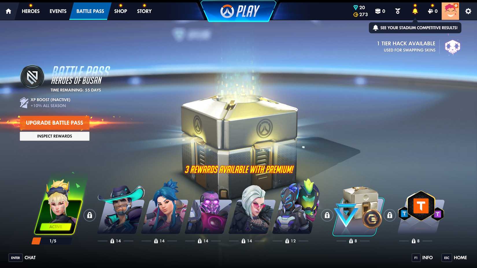 The season 4 battle pass in Overwatch