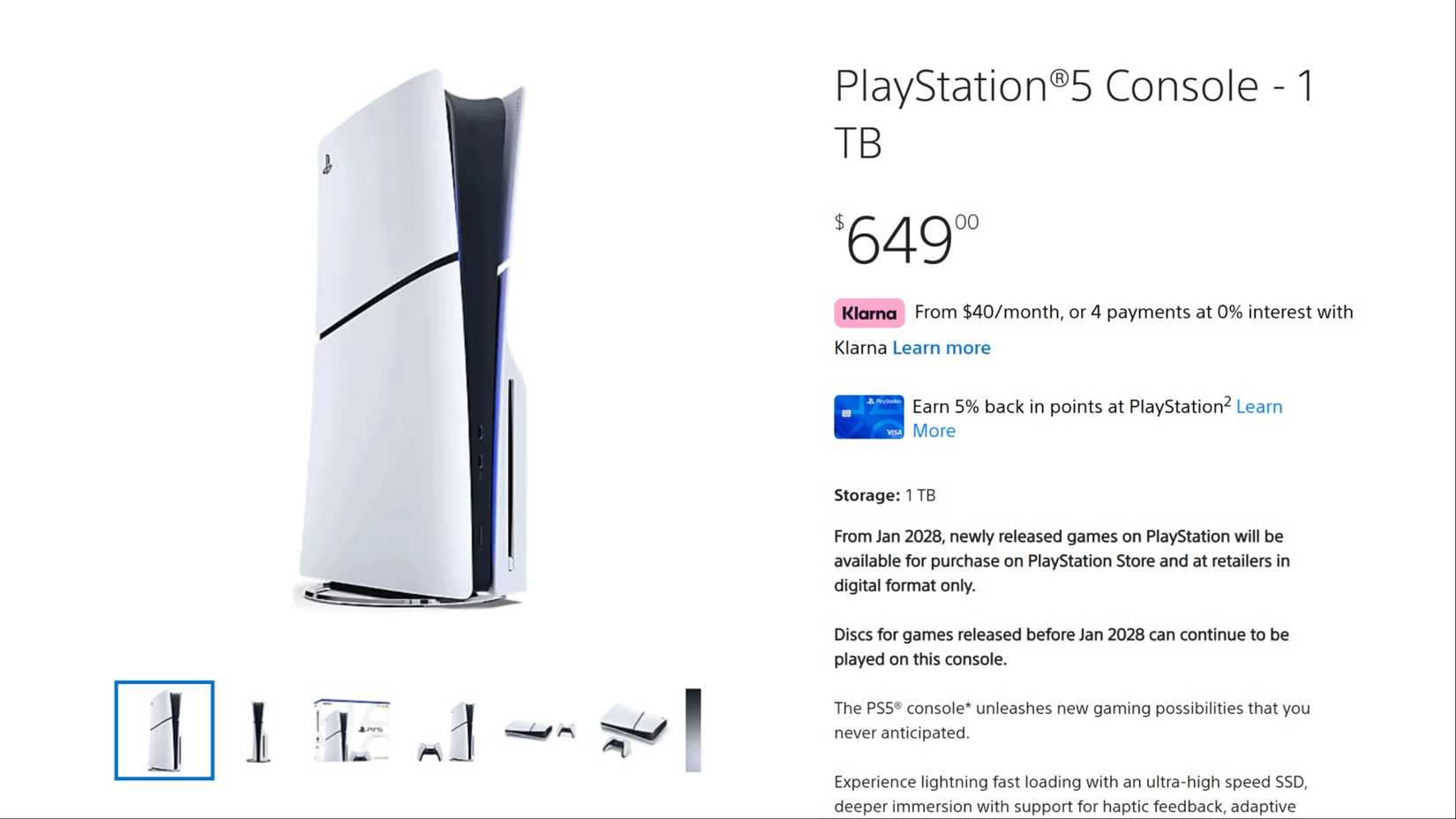 playstation 5 warning text regarding disc discontinuation
