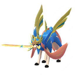 Crowned Sword Zacian, as seen in Pokémon Go
