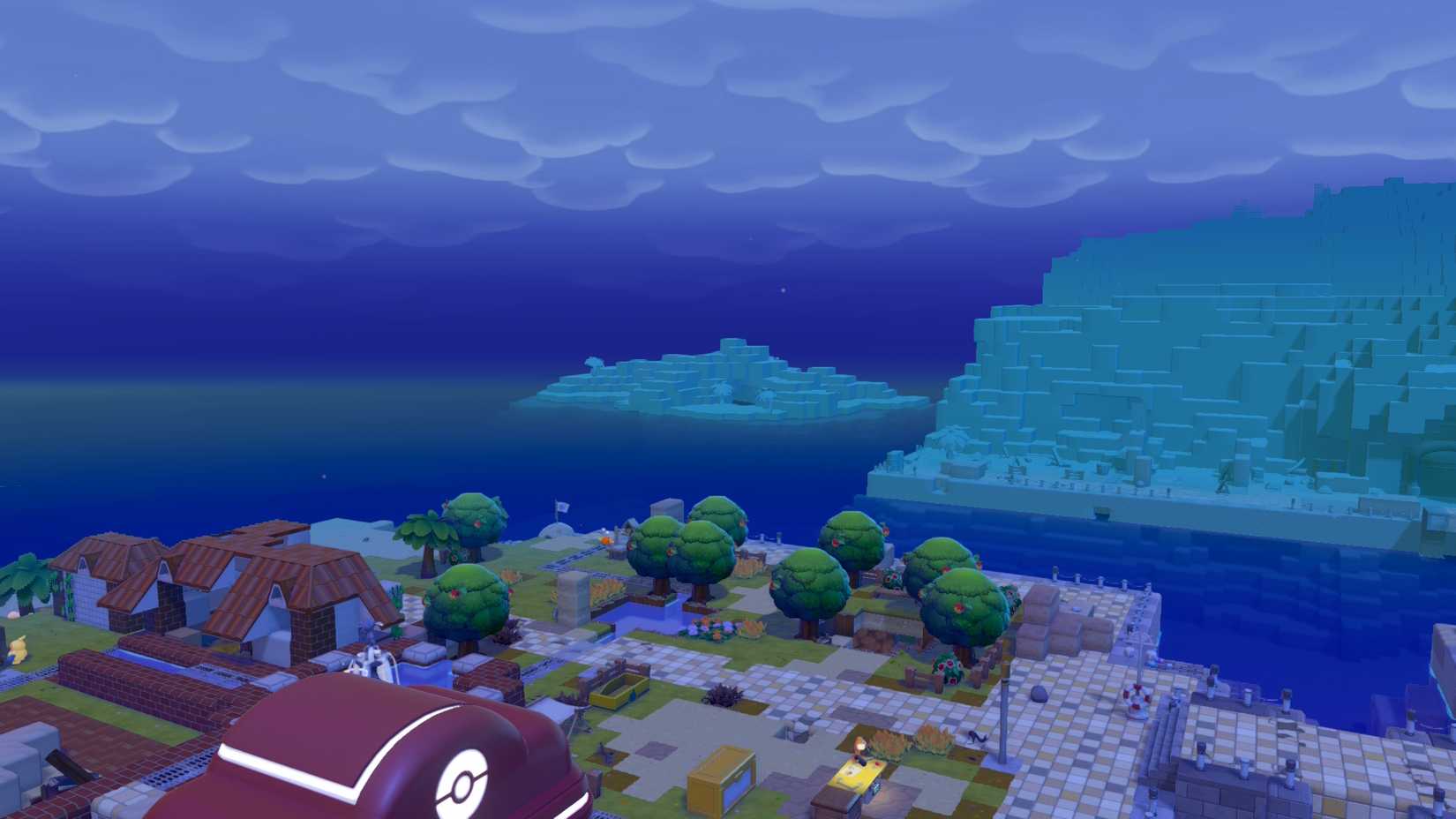 A shot of Manaphy's island in Pokemon Pokopia
