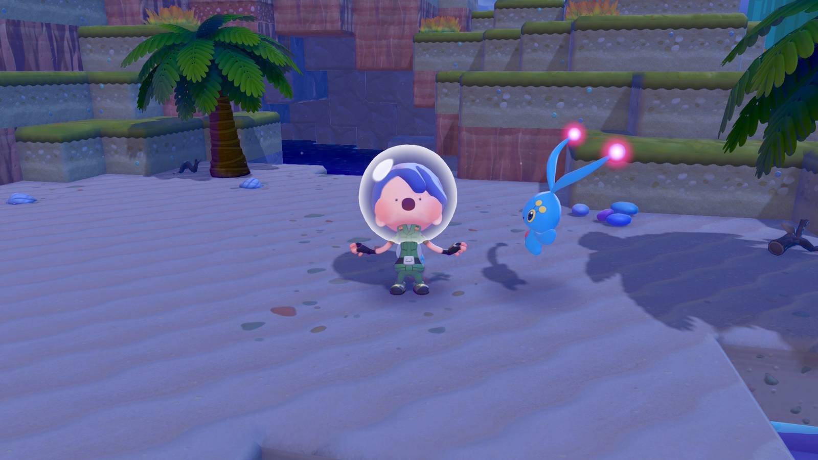 Ditto learning dive from Manaphy in Pokemon Pokopia