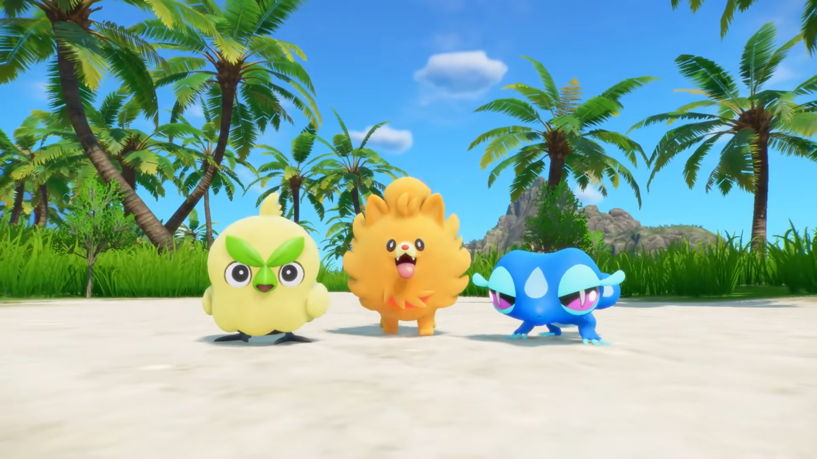 The three starters from Pokemon Winds and Waves.