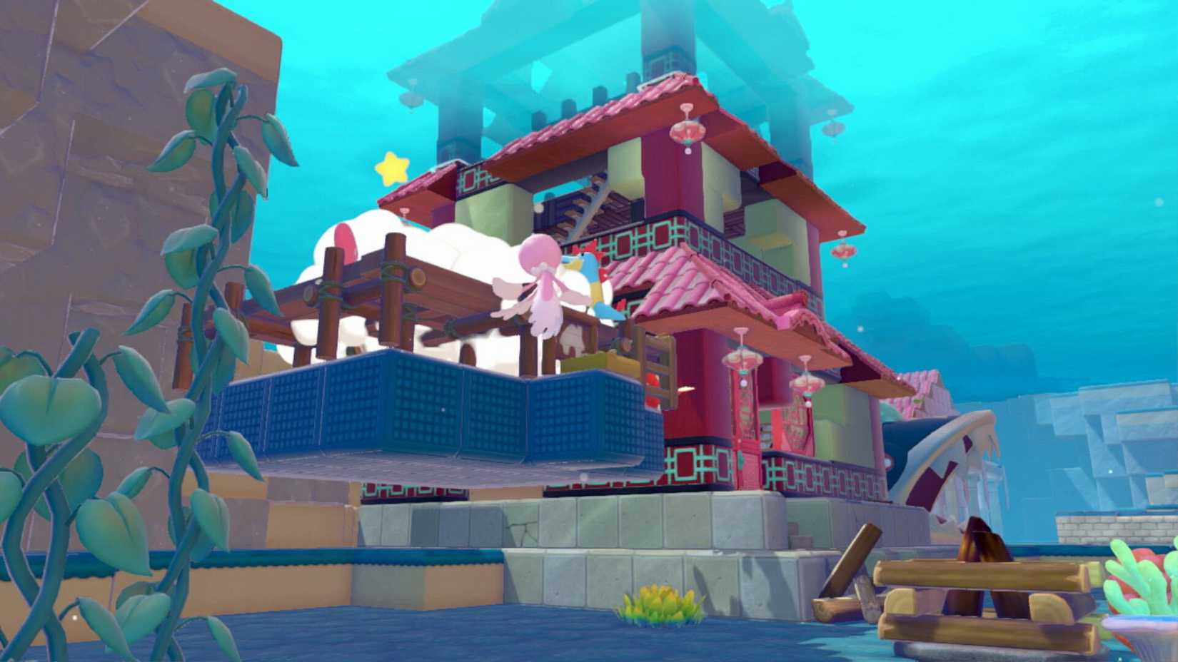 Pokemon build a structure in Pokemon Pokopia.