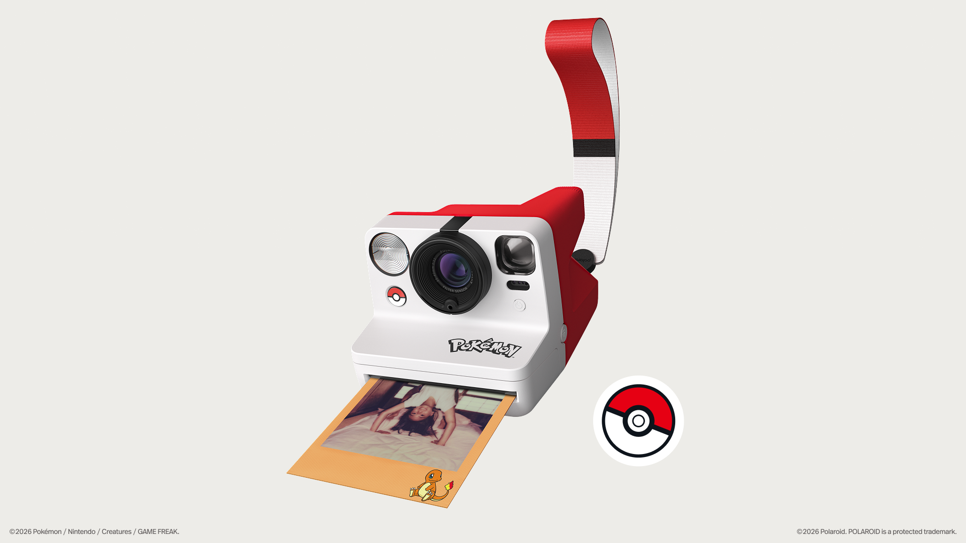 Polaroid Pokemon Comms 16x9 PokeballNow 1674c0
