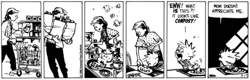 Calvin and Hobbes Mom food
