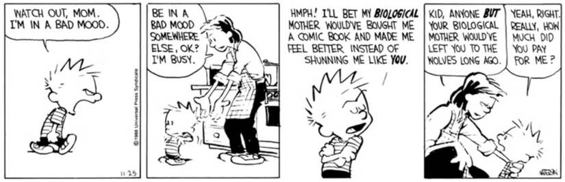 Calvin and Hobbes Mom wolves