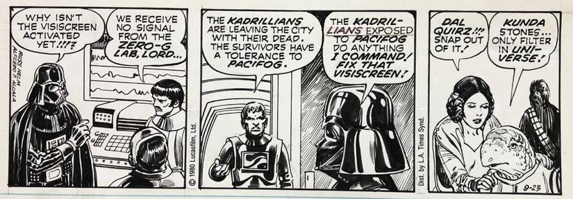 Star Wars comic strip Darth Vader