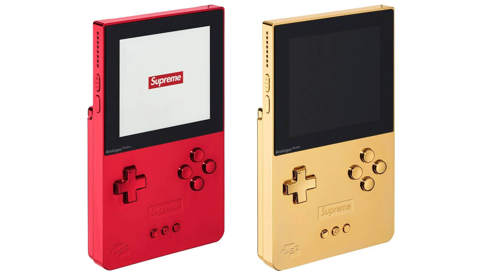 Supreme Reveals 24K Gold Analogue Pocket Handhelds Supreme Reveals 24K Gold Analogue Pocket Handhelds