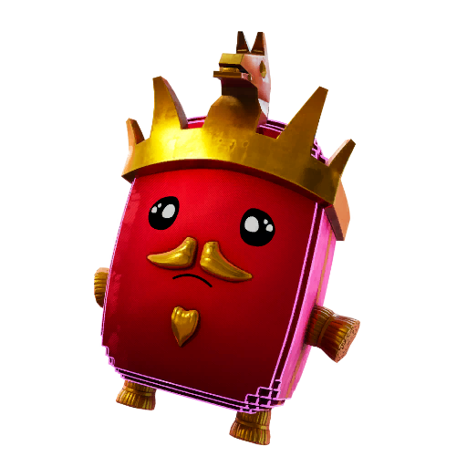 A red sprite with a golden llama crown in Fortnite