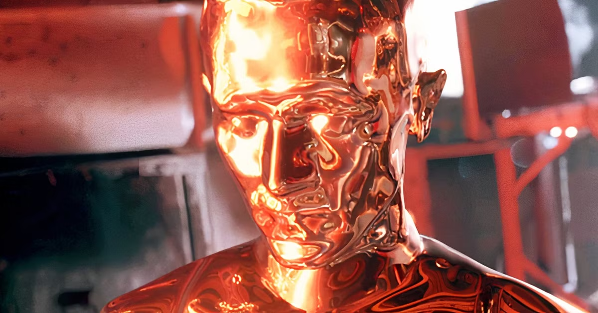 Robert Patrick's T-1000 uses his liquid metal to change shape