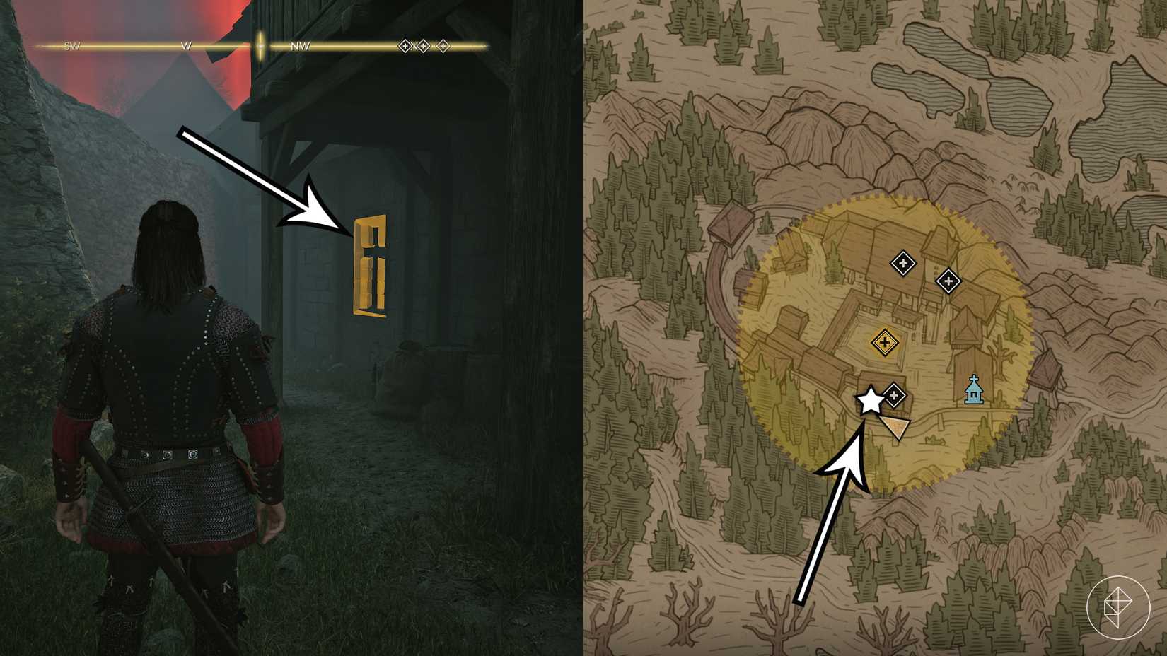 The infirmary window in The Blood of Dawnwalker's "Echoes of Silenced Bells" quest.