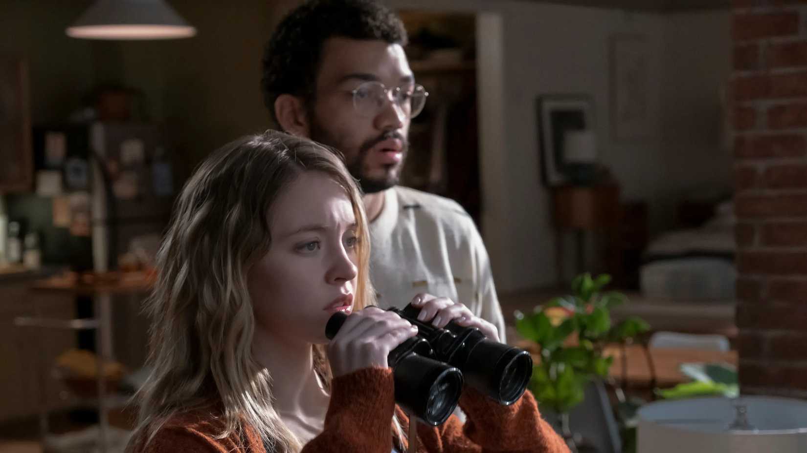 Sydney Sweeney and Justice Smith in The Voyeurs.