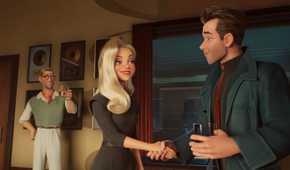 A screenshot from the Ray Gunn movie trailer