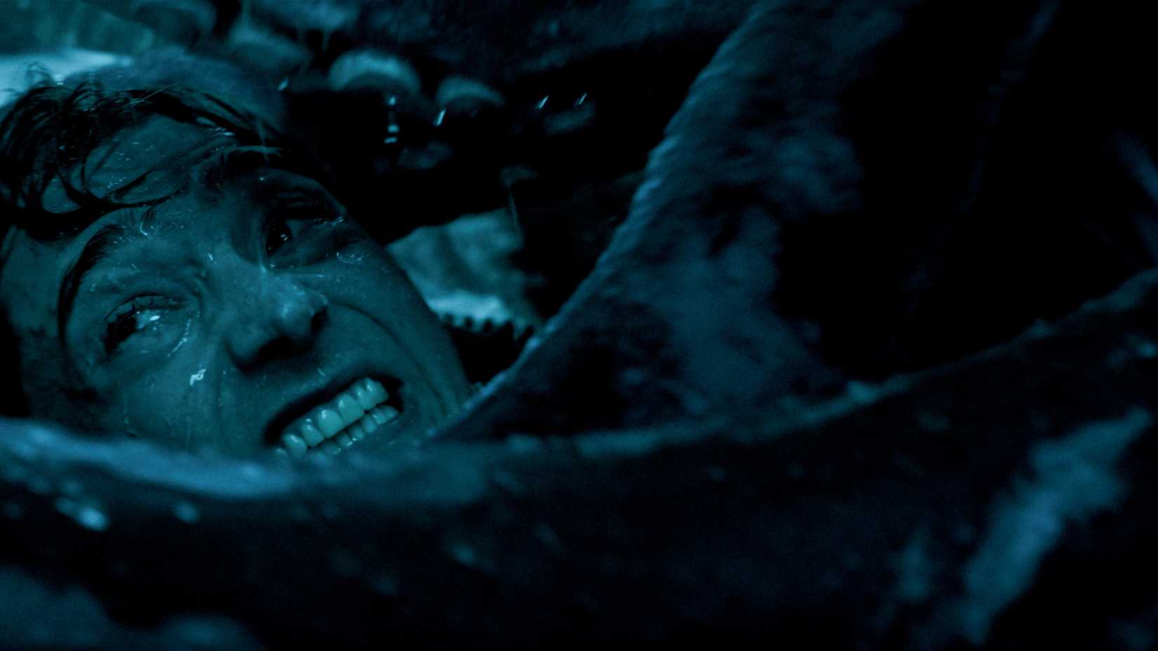 Austin Abrams battles a giant squid in Whalefall