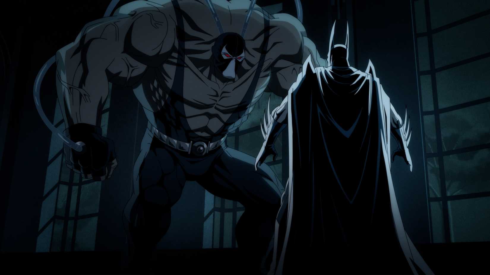 Bane confronts Batman in Batman Knightfall