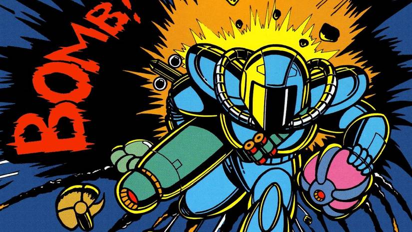Bomberman key art from NES package