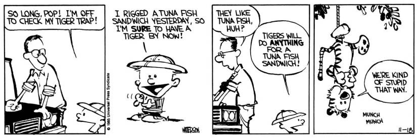 Calvin and Hobbes first comic strip